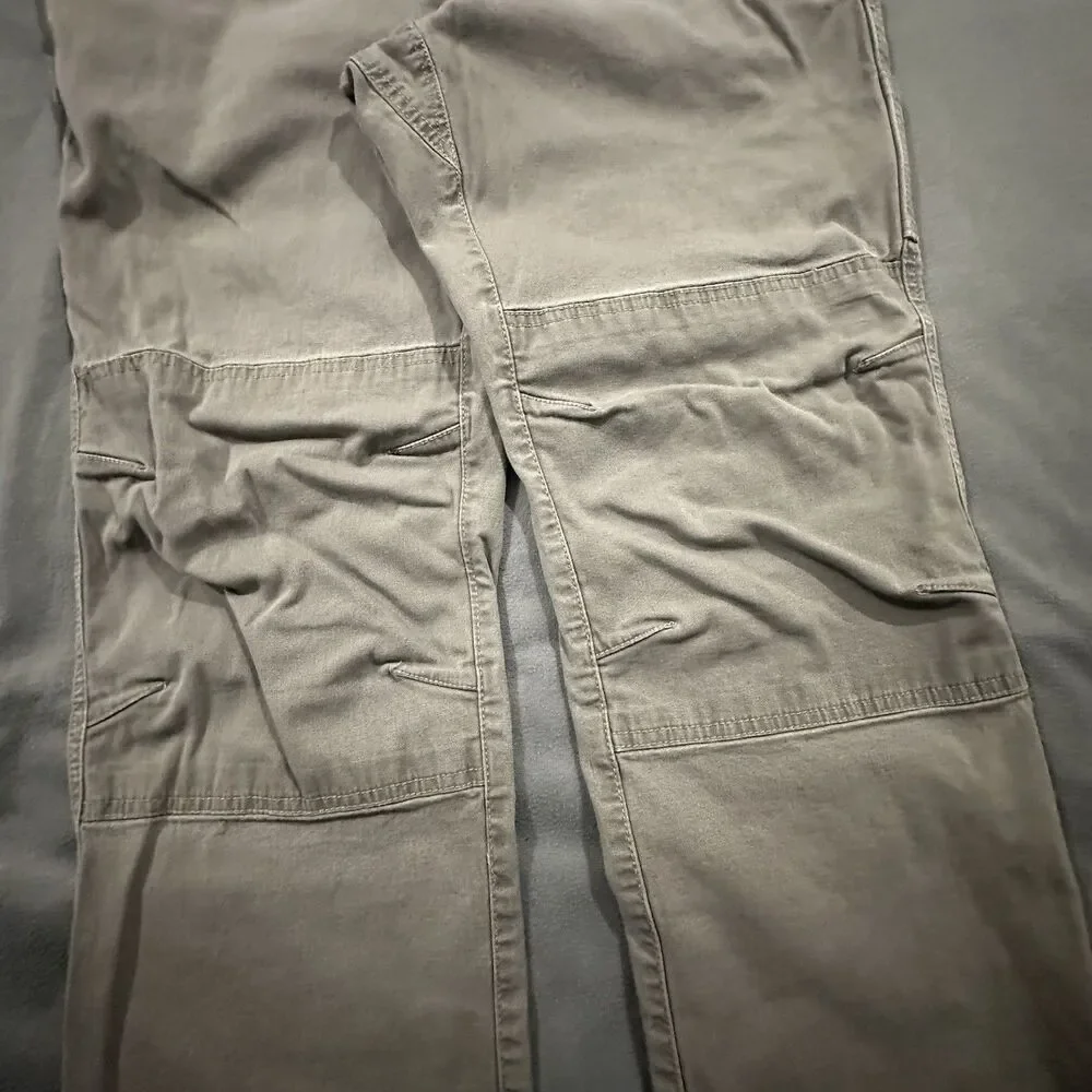LL Bean BeanFlex Double Knee Pants Mens 36x30 Brown Utility Carpenter Workwear
